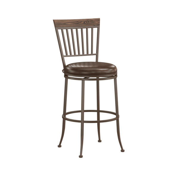 HH2 Home Hawkins Metal Commercial Grade Bar Height Swivel Stool