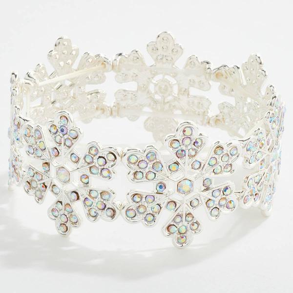Silver-Tone Snowflake Bracelet - image 