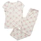 Womens Laura Ashley® Floral Trellis Lettuce Edge Pajama Set - image 2