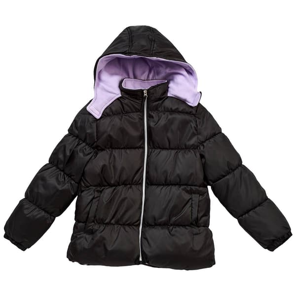 Girls (7-16) Pink Platinum Classic Ripstop Puffer Coat