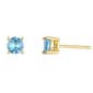 December Birthstone Simulated Blue Zircon 6mm Stud Earrings - image 1
