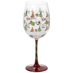 Home Essentials 15oz. Christmas Cats Goblet