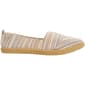 Womens Ashley Blue Canvas Stripe Slip On Flats - image 3