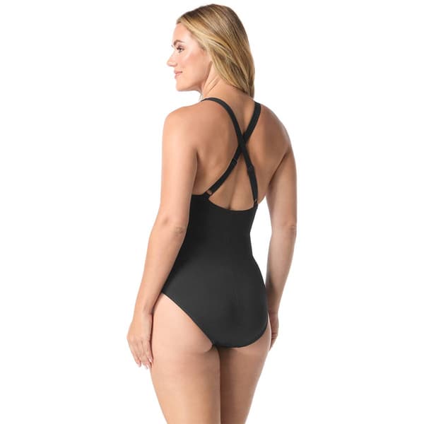 Womens Gabar Aqua Prisms Hi Neck One Piece Swimsuit