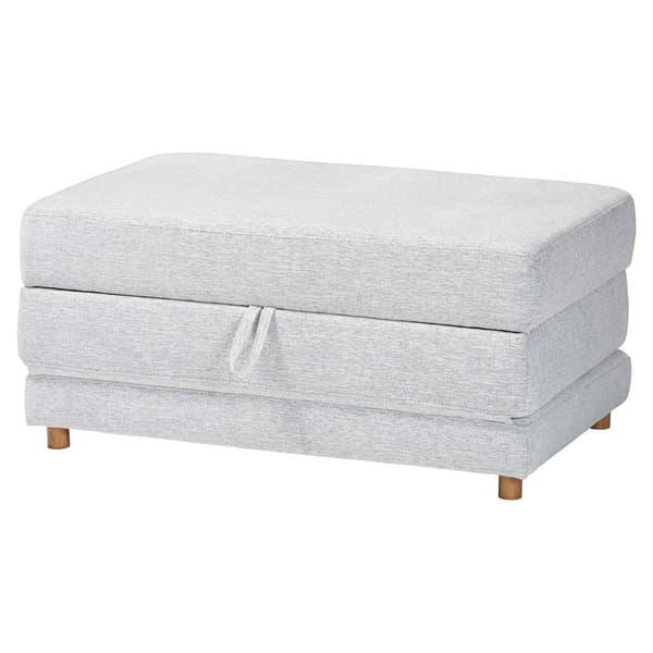 Baxton Studio Sabriel Modern Fabric Convertible Sleeper Ottoman - image 