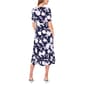 Womens MSK Short Sleeve V-Neck Floral Twist Front Midi Dress - image 2