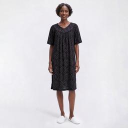 Plus Size Casual Time Short Sleeve Mandala Caftan