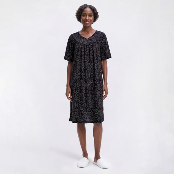 Plus Size Casual Time Short Sleeve Mandala Caftan - image 