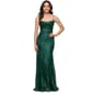 Juniors Blondie Nites Glitter Drape Neck Sheath Dress - image 1