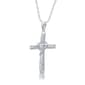 Diamond Classics&#8482; 1/10 ctw. Diamond Silver Cross Pendant - image 2