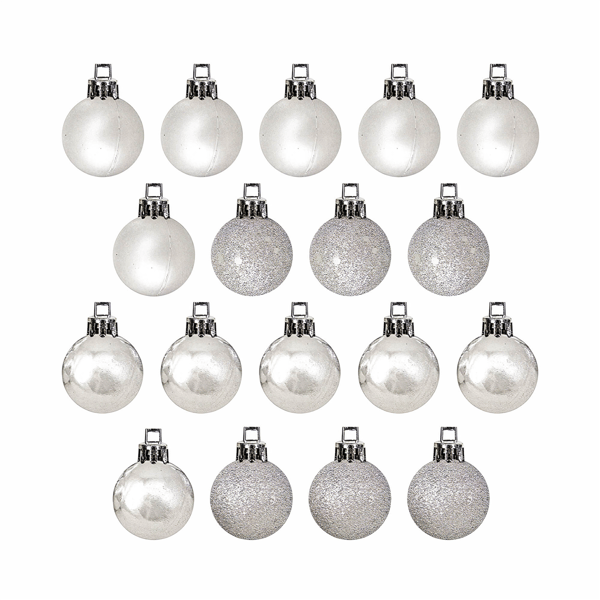 Northlight 18ct Silver Splendor 4-Finish Christmas Ball Ornaments