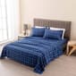 Freshfolds Turkish Cotton Blue Windowpane Flannel 4pc. Sheet Set - image 2