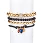 Ashley Set of 4 Gold/Navy Beaded Bracelet Set - image 1