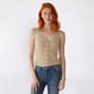 Juniors Pink Rose V Neck Pointelle Button Down Sweater Vest - image 3