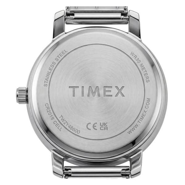 Womens Timex® Silver-Tone Sunray Dial Crystal Watch - TW2Y48600JT