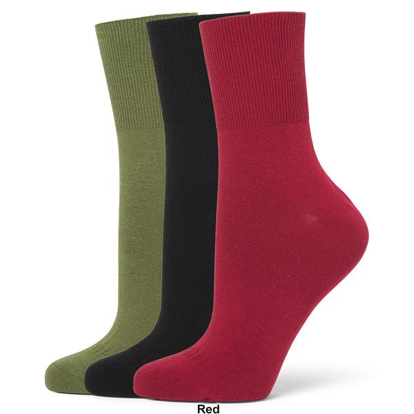 Womens HUE® 3pk. Bobby Mid Crew Socks