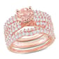 Gemstone Classics(tm) Morganite & Lab Created Sapphire Bridal Set - image 1