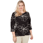Womens Alfred Dunner Detail Driven Flower Soutache Three Quarter - image 1