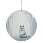 Northlight Seasonal 4in. Arctic Fox Disc Christmas Ornament - image 1