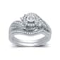 Loveblooms&#40;tm&#41; Sterling Silver 1/3ctw. Diamond Bridal Set - image 1