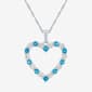 Gemstone Classics(tm) Genuine Topaz & Sapphire Heart Pendant - image 1