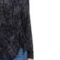 Womens NY Collection Long Sleeve Side Knot Branch Blouse - image 4