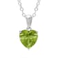 Sterling Silver Peridot Heart Pendant - image 1