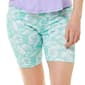 Womens Starting Point® Blooms Bike Shorts - Aqua - image 2