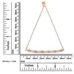 Haus of Brilliance 14kt. Rose Gold Plated Diamond Bolo Bracelet