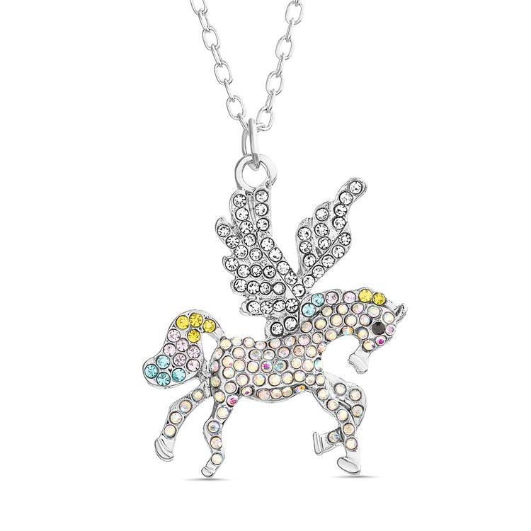 Crystal Kingdom Multi-Color Crystal Unicorn Necklace