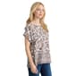 Petite Jones New York Cap Sleeve Side Button Floral Blouse - image 3