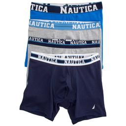 Mens Nautica 4pk. Boxer Briefs - Grey/Blue