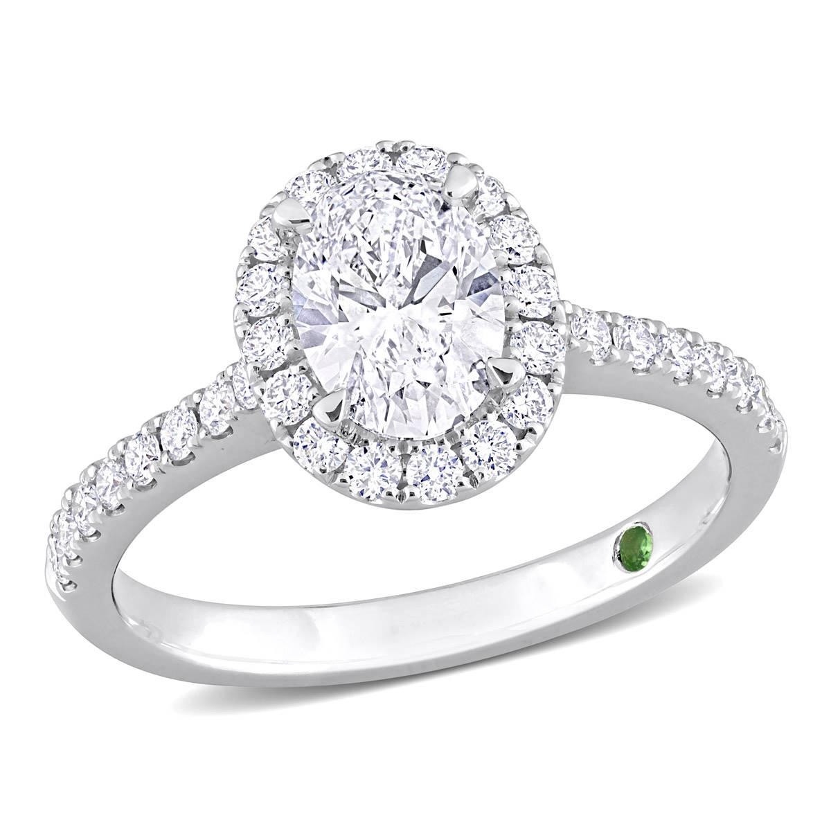 Diamond Classics(tm) 1.5ctw. Diamond 14kt. White Gold Halo Ring
