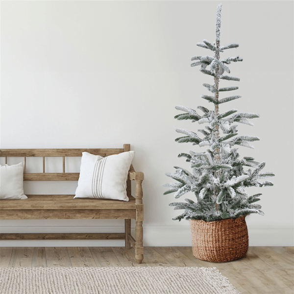 Northlight Real Touch™ 9ft. Flocked Nordmann Fir Christmas Tree - image 