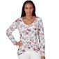 Womens Emaline St. Kitts Floral Printed Long Sleeve Blouse - image 1