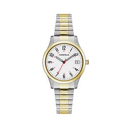 Womens Caravelle Two-Tone Expansion Bracelet Watch - 45M111