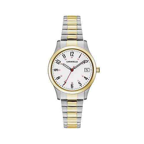 Womens Caravelle Two-Tone Expansion Bracelet Watch - 45M111 - image 