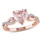 Gemstone Classics&#40;tm&#41; 10kt. Rose Gold Heart Morganite Ring - image 1