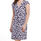 Womens MSK Flutter Sleeve V-Neck Floral A-Line Dress - image 3