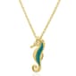 Accents by Gianni Argento Blue Enamel Seahorse Pendant - image 1