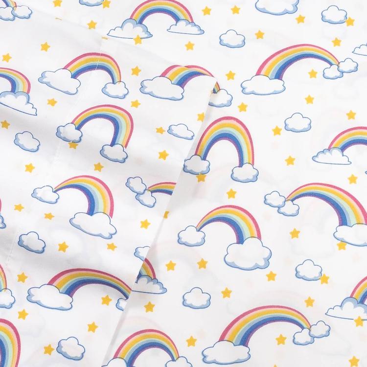 Sweet Home Collection Kids Fun & Colorful Rainbows Sheet Set