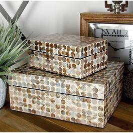 9th & Pike&#174; Wood and Pearl Decorative Boxes - Set of 2