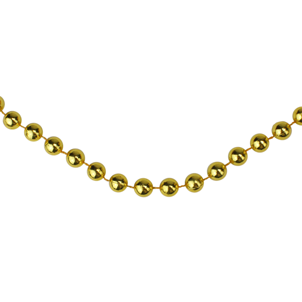Northlight 33ft. Gold Shiny Round Beaded Christmas Garland