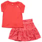 Girls (7-16) RBX Cap Sleeve Rib-Knit Top & Floral Skort - image 1