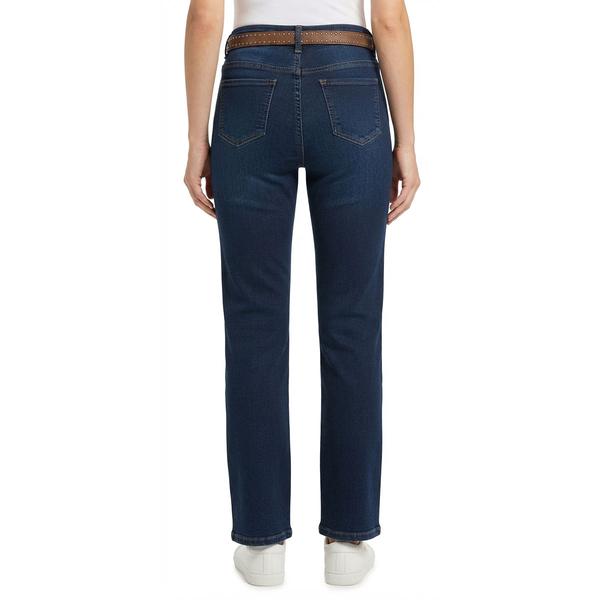 Womens Angels Curvy Mid Rise Stud Embellished Belt Bootcut Jeans