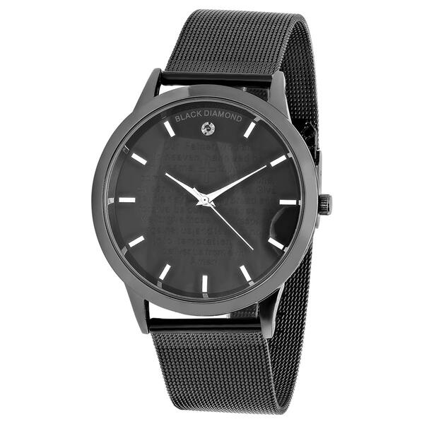 Mens Steeltime Black Diamond Watch - B80152BD - image 