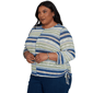 Plus Size Alfred Dunner Indigo Girls Splice Stripe Sweater - image 3