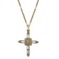 Symbols of Faith Gold Baguette Crystal Cross Necklace - image 1
