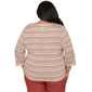 Plus Size Alfred Dunner Spice Market Splice Stripe Ruched Blouse - image 2