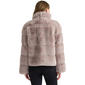 Womens NVLT Wide Stripe Faux Fur Coat with Stand Collar - image 7